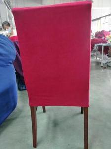 Housse de chaise de salle à manger en velours et spandex, extensible dans 4 directions, courte, élastique, vente en gros - Product Image 4