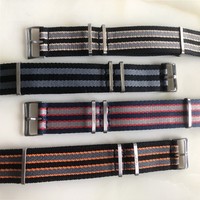 Bracelet de montre en nylon substitut 150 300 m 007 James Bonny Dragon toile bleu noir bracelet de montre hommes et femmes 20 mm