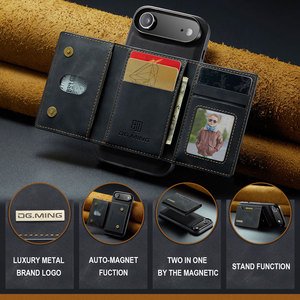 Per <span class=keywords><strong>Apple</strong></span> iPhone <span class=keywords><strong>Air</strong></span> iPhone17 17 Pro Max <span class=keywords><strong>Cover</strong></span> fabbrica DG. MING M2 custodia per telefono in pelle rimovibile magnetico antiurto - Product Image 2