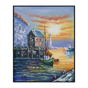 <span class=keywords><strong>Peinture</strong></span> à l'huile <span class=keywords><strong>de</strong></span> paysage mural fait à la main, Art <span class=keywords><strong>de</strong></span> la <span class=keywords><strong>mer</strong></span> moderne bleu <span class=keywords><strong>coucher</strong></span> <span class=keywords><strong>de</strong></span> <span class=keywords><strong>soleil</strong></span>, <span class=keywords><strong>peinture</strong></span> à l'huile sur toile - Product Image 1