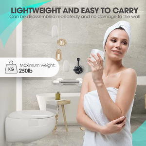 <span class=keywords><strong>Barre</strong></span> d'appui de <span class=keywords><strong>douche</strong></span> à double verrouillage avec logo personnalisé <span class=keywords><strong>ventouse</strong></span> Baignoire de sécurité pour personnes âgées et poignée de porte en verre-pour salles de bains - Product Image 6