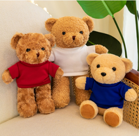 Ours en peluche en peluche avec logo personnalisé ours en peluche en vrac avec t-shirt jouets en peluche personnalisés