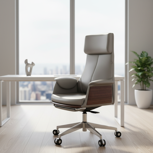 Fauteuil de Direction Ergonomique en Cuir Blanc Moderne de Luxe, Confortable, Inclinable et Pivotant, Idéal pour <span class=keywords><strong>Bureau</strong></span>, Hôpital, Chambre à Coucher - Product Image 1