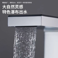 Robinet de lavabo cascade numérique à affichage LED, mitigeur chaud/froid à poignée unique, à poser sur le comptoir