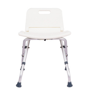 Chaise de douche pliable en alliage d'aluminium Mike 45,5x28,5cm avec dossier pour personnes âgées et femmes enceintes - Product Image 4