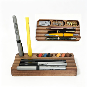 Organizador de Escritorio de Madera <span class=keywords><strong>para</strong></span> Bolígrafos y Lápices - Portaplumas Rústico de Madera, Bandeja <span class=keywords><strong>para</strong></span> Lápices, Regalo <span class=keywords><strong>para</strong></span> Maestros y Padres - Product Image 1