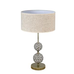Lampada da Tavolo in Pelle, Schermo Beige, 35d, Ideale per Decorazione e Ambientazione in Spazi Eleganti e Contemporanei. - Product Image 1