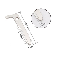 Remtekey Nouveau Type de télécommande de rechange petite clé d'insertion pour Mazda Smart Emergency Keyblade Key Blade