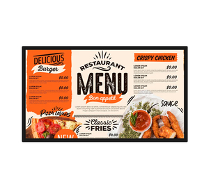Pantallas de menú digitales personalizadas Hiseeview LCD para interiores, ultrafinas, con CMS gratuito, para colgar en cafeterías, restaurantes y tiendas de café. - Product Image 1