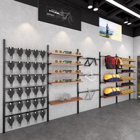 Support mural pour veste de moto et casque, présentoir de vente au détail, étagère de présentation, support de présentation pour sac à dos