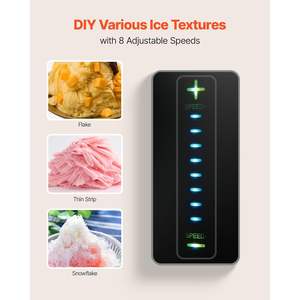 เครื่องทำน้ำแข็งเกล็ดหิมะ Vevor ถังน้ำ 6 ลิตร เครื่องไสน้ำแข็งไฟฟ้า สำหรับทำน้ำแข็งไสและสเลอชี - Product Image 5