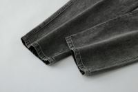 2025 nouvelle mode hommes ample Denim jean rue jambe droite ample Simple moyen couleur unie noir jean pour hommes