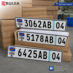 Placa de Matrícula Personalizada de la República Democrática del Congo, Diseño Moderno con Banda Holográfica - Product Image 6