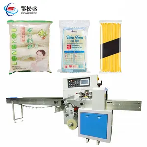 Semi Automatic Dry Rice Noodle Flow Packing Machine Vermicelli Pillow Type Wrapping Packaging Machine