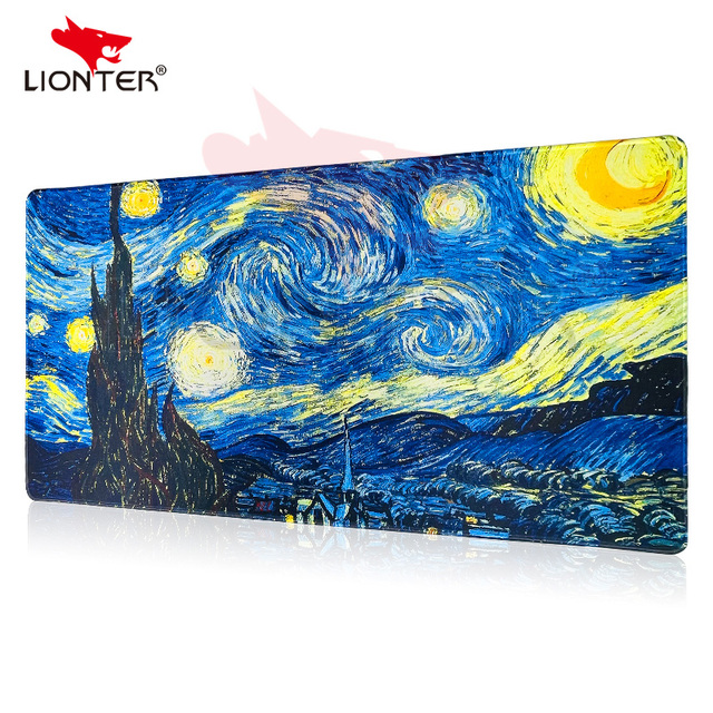 High Quality Deskmat Custom Logo Printing Water Resistant Surface Anti Fray Stitched Edge Desk Mat