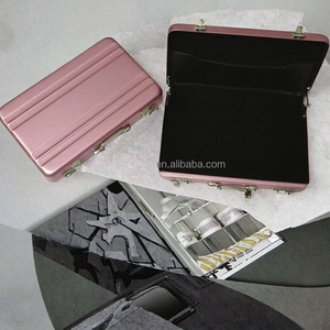 XB Black Cute Exquisite 10cm Aluminum <b>Metal</b> Business <b>Suitcase</b> Card Holder & Note Holder /Case - Product Image 4