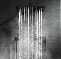 Robinet de douche mural de luxe à poignée unique, colonne de jet en acier inoxydable de 12 pouces, noir mat, avec cartouche céramique en laiton doux