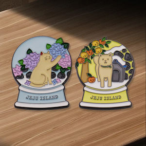 Devinez que vous aimez la conception d'usine insigne magnétique en métal Logo personnalisé dessin animé Animal insigne chapeau vêtements insigne broche - Product Image 1