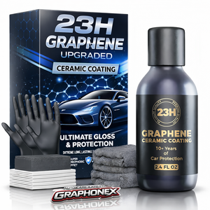 GRAPHONEX Revêtement Céramique au Graphène 23H Amélioré pour Peinture Automobile, Brillance Longue Durée, Hydrophobe, Épaisseur 60µm, Tolérance PH2-12, Auto-Rénovateur - Product Image 1