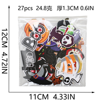 Patchs thermocollants en fer pour Halloween, motifs citrouille, fantôme, crâne, grandes tailles 2.1-6.3cm, pour la décoration de vêtements, vestes, chapeaux, sacs et sacs à dos