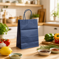 Sac en papier kraft personnalisé OEM ODM avec logo imprimé, sac à main recyclable pour l'emballage