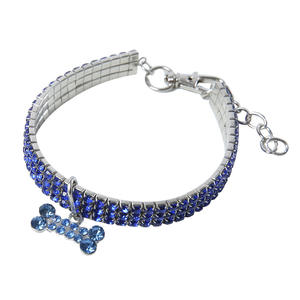 <span class=keywords><strong>Collar</strong></span> de perro pequeño de piedra preciosa de 3 filas de diamantes de imitación de cristal Bling Stone - Product Image 6