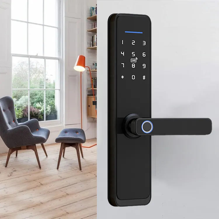 security hotel mortise smart door locks system with tuya