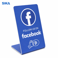 Carte NFC personnalisée de la marque SIKA avec code QR, support en acrylique personnalisé pour les restaurants, les hôtels, les magasins de détail