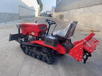 Tracteur à chenilles de type siège avec motoculteur rotatif, moteur diesel de haute qualité 35 ch, 500 cm³, modèle pour terrain sec, fabrication Shandong, personnalisable OEM