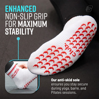 Bilu Wholesale Pilates Barre Grip Socks Breathable Cotton Anti Skid Yoga Socks for Women Fitness Studios
