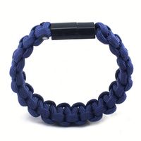 Bracelet de charge tressé USB vers Micro USB, cordon de charge pratique avec design bracelet pour appareils à interface Micro USB