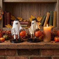 Grenzüberschreitende Halloween- und Weihnachts-Kunstharz-Figuren Geister- und Kürbisstatuen Feiertagsdekorationen Kleine Geschenke Hergestellt in China aus Styropor