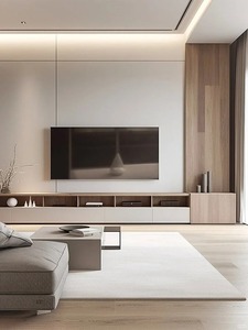 Meuble de salon de style moderne au prix d'usine, étagère flottante, bois de chêne, <span class=keywords><strong>console</strong></span> <span class=keywords><strong>murale</strong></span> pour téléviseur, meuble de rangement - Product Image 1