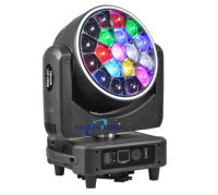 Projecteur LED Wash à tête mobile 19x40W Bee Eye Zoom avec anneau LED circulaire pour événements scéniques