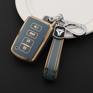 Coque de protection pour <span class=keywords><strong>clé</strong></span> de voiture en TPU souple de qualité supérieure pour Toyota Avalon camry COROLLA RAV4 Grand Highlander porte-clés sac porte-clés - Product Image 4