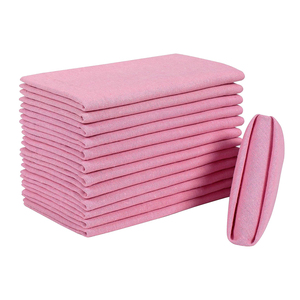 Serviettes jetables brodées en lin 100% élégantes de haute qualité faites à la main pour mariages couleur pêche et taille personnalisables - Product Image 1