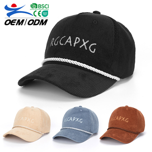 Gorra de Béisbol de Pana de 6 Paneles de Alta Calidad, con Logotipo Personalizado, Ajustable, Deportiva, Urbana, para Exteriores, Protección UV, para Hombre - Product Image 1
