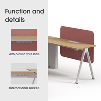 Bureau de travail modulaire moderne pour 4 personnes, poste de travail ouvert, mobilier de bureau, table de bureau