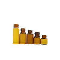 Botol Parfum Kaca Mini 1ml 2ml 3ml 5ml Amber dengan Tutup Sekrup dan Pipet Roll On untuk Serum Rambut, Minyak Esensial, dan Kosmetik