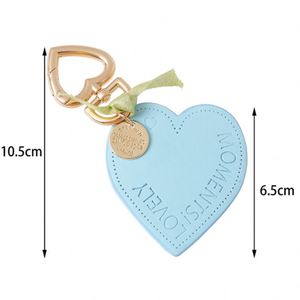 Romantic Heart Leather Keychain "Lovely Moments" Engraved <b>Bag</b> Charm Elegant Bow <b>Key</b> <b>Ring</b> for Girls & Ladies - Product Image 4