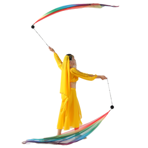 Velo de danza de adoración Poi Ball Danza del vientre Poi Streamer Throw Ball <span class=keywords><strong>Haka</strong></span> Polynesian Dance Veil Poi - Product Image 5