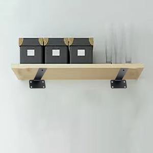 T-shaped Wall Mount <b>Shelf</b> Bracket 15cm 20cm 25cm <b>30cm</b> Heavy Duty Carbon Steel Support for Bookshelf Storage - Product Image 4