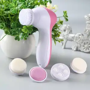 Hot Sale Electric Facial Wash Brush 5 In 1 Mini Face Cleaning Exfoliator Brush Beauty Skin Care Massage