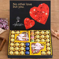 Emballage de chocolat de bonbons de saint-valentin, boîte-cadeau vide de mariage avec diviseur