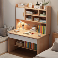 Escritorio de Madera Jiele JX-A09S, Librería Simple Integrada para el Hogar, Escritorio de Estudio para Estudiantes de Gran Capacidad, Escritorio para Computadora de Escritorio