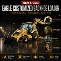 Günstiger Baggerlader 4x4, Kompakter Mini-Baggerlader aus China