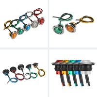 Vente flash : Feu de position latéral chromé 2,8 cm, 12 V/24 V, mini feu de position latéral rond à LED haute luminosité pour camions Scania et remorques