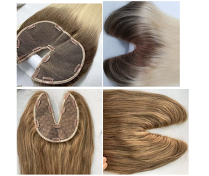 Extensiones de Cabello Remy Brasileño de Venta Caliente, Peluca con Clip, Toupee con Base de Encaje en U, Diseño Lateral Derecho - Product Image 5