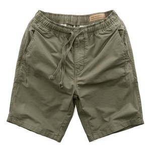 Pantalones Cortos Cargo Casuales de Algodón para Hombre, Cintura Elástica, Personalizados OEM, de Alta Calidad, Color Verde - Product Image 3