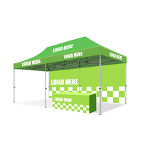 Outdoor 600D Beschichtetes Polyester Benutzerdefinierter Logodruck Überdachung Outdoor Kommerzielles Robustes Pop-up Messezelt für Veranstaltungen und Geschäfte